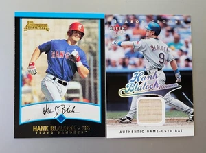 Hank Blalock 2004 Fleer Ultra Game-Used Bat card #'d 108/399 / 2001 Bowman RC - Bild 1 von 4