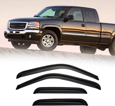Window Visors Rain Sun Guard for 99-06 Chevy Silverado GMC Sierra Extended Cab - Изображение 1 из 4