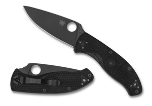 Cuchillo de bolsillo de acero inoxidable Spyderco Knives Tenacious Liner Lock negro FRN C122PBBK - Imagen 1 de 4