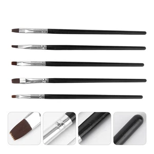 5 Pezzi Smalto Manicure Art Pittura Pennello per Nail Art Bellezza (Nero) - Foto 1 di 12