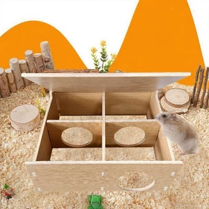 Hamster Tunnel Hideout Multi Chamber Habitat Decor Flip Cover Pet Toy Easy - Picture 1 of 6