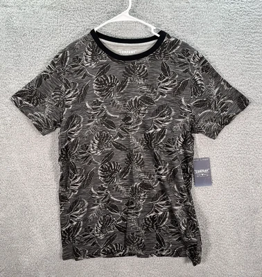 Trademark Company 81 Shirt Adult Medium Gray Black Preppy Casual Aloha Beach - Image 1 of 4