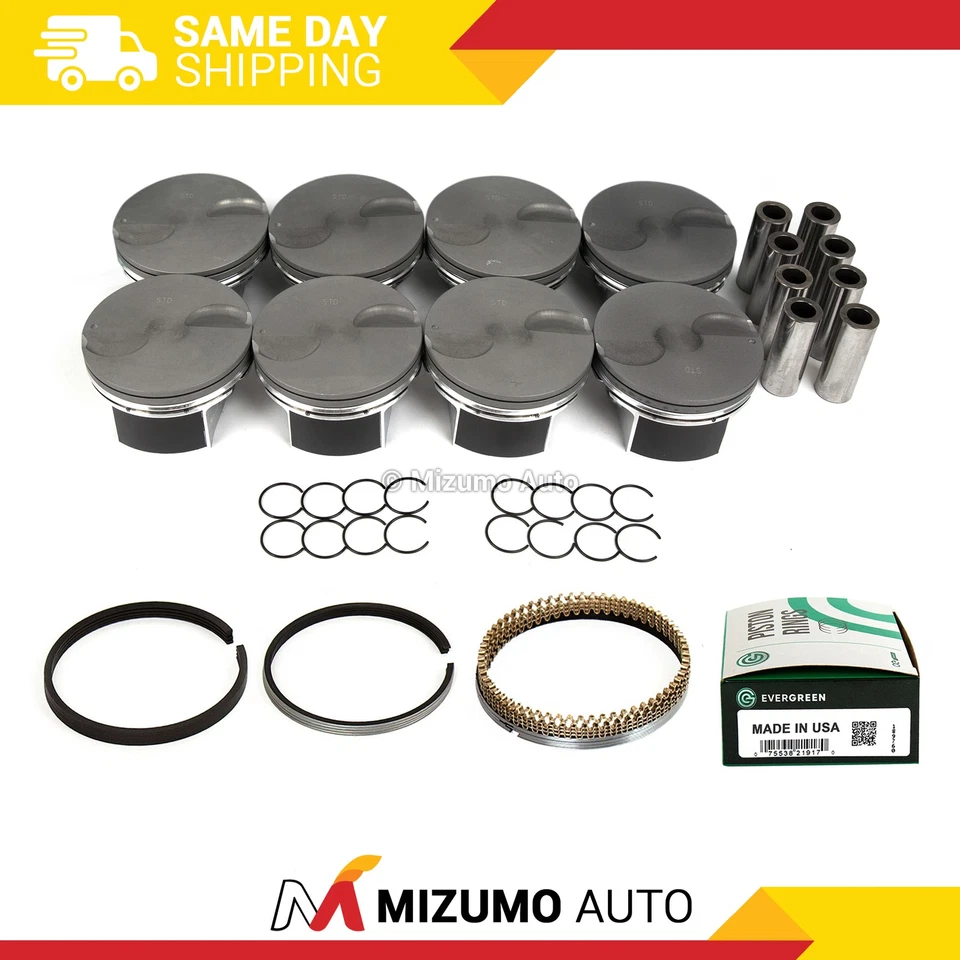 Поршни с кольцами подходят для 10-13 Cadillac Escalade Chevrolet GMC V8 6,2 л OHV - Изображение 1 из 4