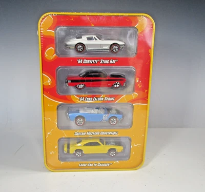 2007 Hot Wheels Muscle Cars Since '68 4 Car Pack # 2 of  2 Tin Sealed - Image 1 of 4