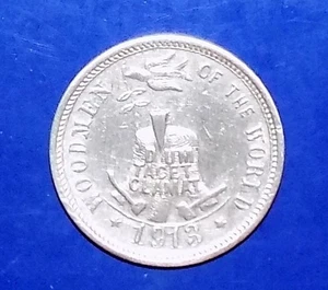 1913 WOODMEN OF THE WORLD Aluminium Münze / Medaille - Bild 1 von 3