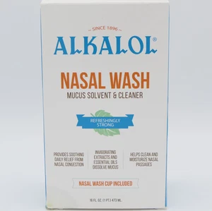 Alkalol Nasenspülung - Schleim Lösungsmittel & Reiniger 16 Unzen mit Nasenspülbecher Ablaufdatum 07/26 - Bild 1 von 5