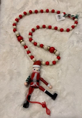 Simply Southern Wooden Santa Nutcracker Christmas Holiday Necklace ~ NWT - Image 1 of 4