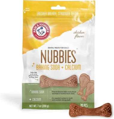 Arm & Hammer for Pets Nubbies стоматологические лакомства для собак с пищевой содой и кальцием, - Изображение 1 из 4