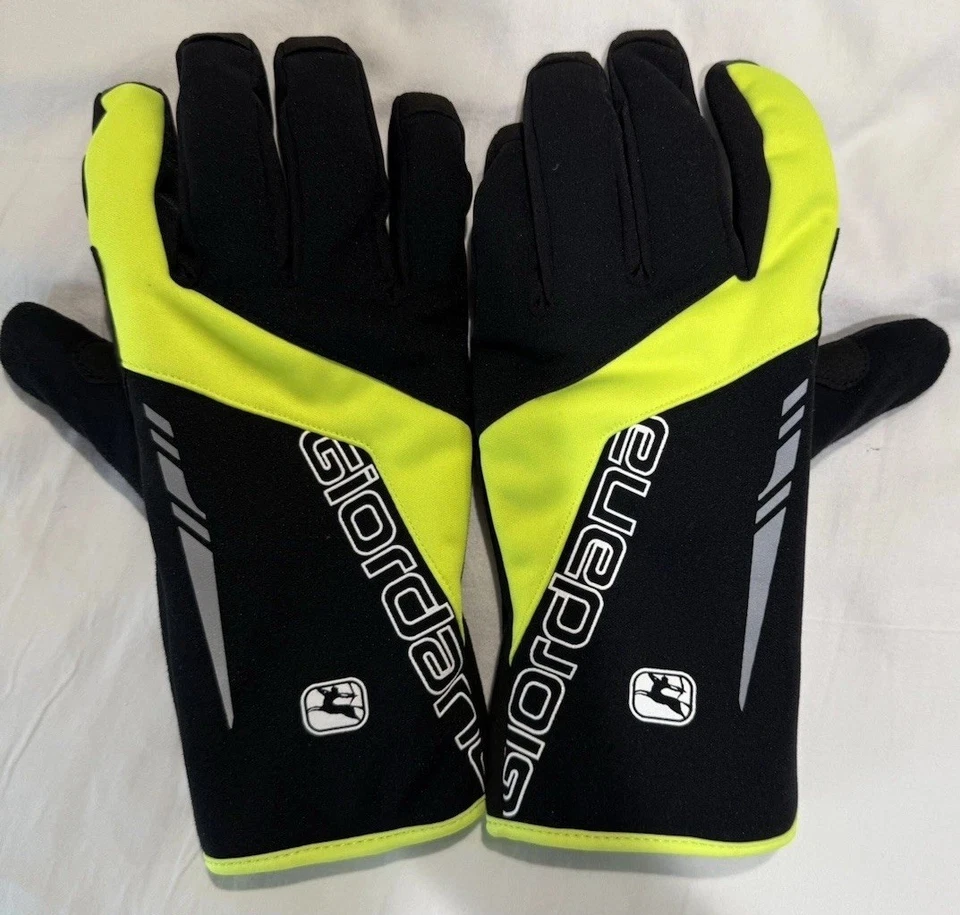 Giordana AV 300 Winter Cycling  Gloves Men’s Size Medium Black With Yellow - Image 1 of 4