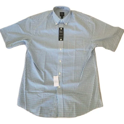 Jos A. Bank Short Sleeve Shirt For Men Size M Traveler 100% Cotton Retail $89.50 - Image 1 of 4