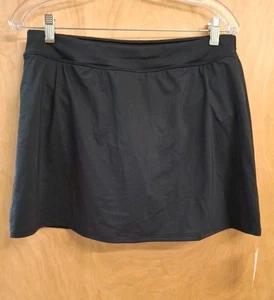 Neu Neu mit Etikett Lands Land's End 10 Medium schwarze Badehose mit Rock - Bild 1 von 5