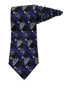 MLB By Eagle Neckwear Colorado Rockies Logo Baseball Novelty Necktie - Picture 1 of 6
