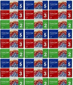 50-150 GEFRIERBEUTEL TRANSPARENT 2, 3, 5 LITER KÜHLSCHRANK EISSCHRANK KÜHLTRUHE - Bild 1 von 12