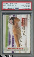 Michael Phelps Signed 2004 SI For Kids Olympics #360 PSA PSA/DNA 10 Gold AUTO