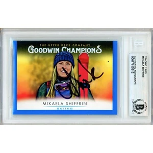 Mikaela Shiffrin Auto 2021 Goodwin Champions RC #55 Team USA Signed Beckett Slab - Picture 1 of 6