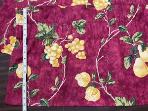 VALANCE Fruta Roja Chianti Capuleto Uvas Doradas Peras Ventana 75" x 17" Waverly - Imagen 1 de 7