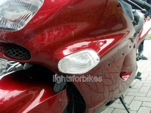 Clignotant Blanc Avant Kawasaki ZZR 1100 D Transparent Avant Signaux - Picture 1 of 1
