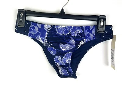 Parte inferior de bikini de surfista floral azul/púrpura Roxy para mujer talla XS Foto 1 de 2