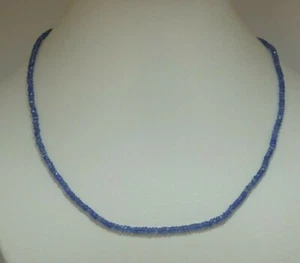 Tansanit Edelstein Halskette facettiert Rondell Perlen - Bild 1 von 1