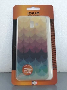 Funda Samsung J6+ 2018 Impresa Ondas Degradadas Colores Isium NUEVA - Afbeelding 1 van 2