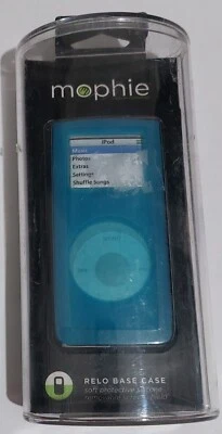 NEW MOPHIE IPOD NANO 2ND GENERATION (ALUMINIUM) BLUE SOFT PROTECTIVE SILICONE - Image 1 of 2