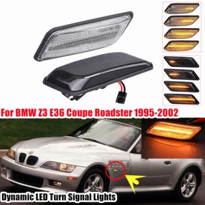 2PCS For BMW Z3 E36 Coupe Roadster 1995-2002 LED Dynamic Side Marker Light - Bild 1 von 21
