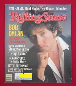 VINTAGE 1984 Rolling Stone Magazine Issue #424 - Bob Dylan Jacksons Van Halen - Picture 1 of 2