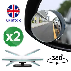 2x Blind Spot Mirror Rear Side View Towing Car Van Motorcycle Adjust Wide Angle - Picture 1 of 13