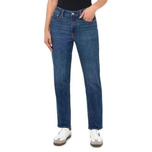 Seven7 Women's 90's Straight Jean Size 4 Dark Wash High Rise Straight Leg - Picture 1 of 11