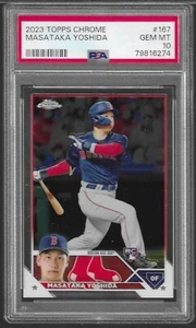 2023 Topps Chrom Masataka Yoshida #167 PSA 10 Rookie - Bild 1 von 2