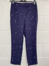 Twiggy Navy Blue Shooting Star Trousers Size 10 PBF pc1709