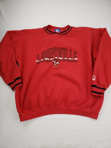Starters retro Louisville Cardinals XL red sweatshirt sweater embroidered Cover