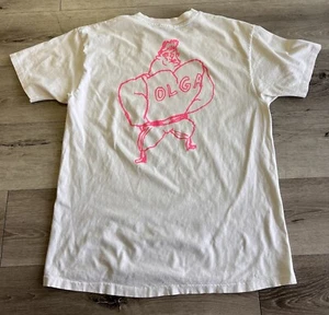 Vintage Rolling Stones Shirt XL 80s 90s White Olga Dirty Workout Band Tee RARE - Picture 1 of 7