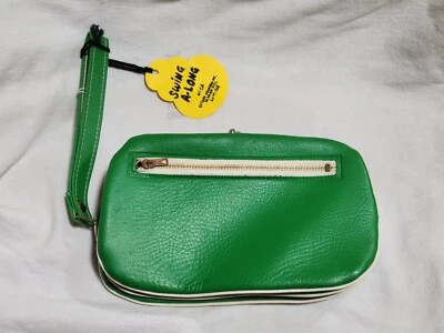 Bolso de Mano Gaylord Muñequera Larga Columpio Cuero Verde Años 60 Nuevo de Lote Antiguo 5ta Avenida Nueva York Foto 1 de 4