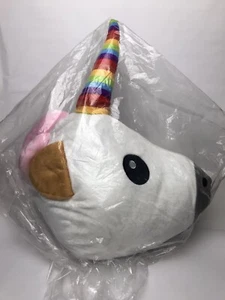 Einhorn Emoji weiches Kissen Stofftier Plüsch - Bild 1 von 4