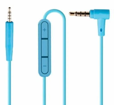 Audio123 Kabel für Bose QC25 QC35 OE2 OE2i AE2 leiser Komfort mit Mikrofon blau