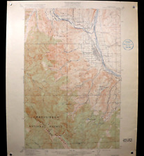 US Geological Survey Map Scale 1/125000 Topographic Sheet Wenatchee 1915