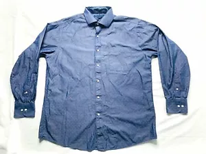 Tommy Hilfiger Herren Hemd Regular Fit Größe M Blau Lila Langarm Knopfleiste - Bild 1 von 7