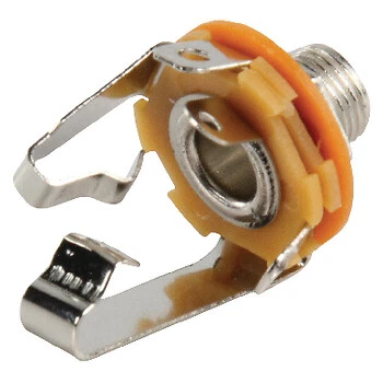 Connettore Stereo 6.35 mm Femmina Metallo Argento - Immagine 1 di 1