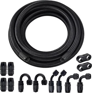Kit de línea de combustible de nailon trenzado CPE 20 FT 6AN 8AN 10AN con accesorios de extremo de manguera de combustible de 12 piezas - Imagen 1 de 11