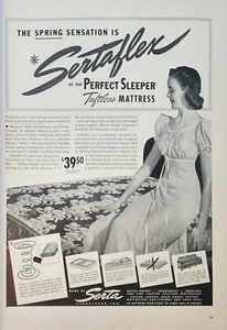 1940 Serta mattress Vintage Ad spring sensation in the perfect sleeper - Picture 1 of 1