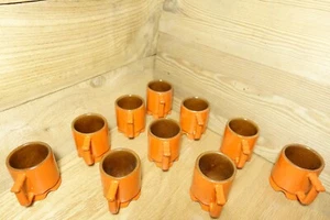Demitasse Espresso 3oz Cup 1C Flame Orange Brown Frankoma USA - Swanky Barn - Picture 1 of 14