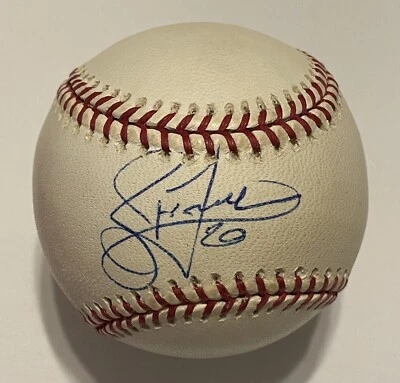 BRAD FULLMER SIGNED MLB BASEBALL EXPOS BLUE JAYS RANGERS ANGELS JSA AUTH COA - Image 1 of 2