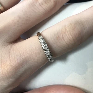 14k Yellow Gold 25pt Six Stone Diamond Band (A55) - Picture 1 of 6