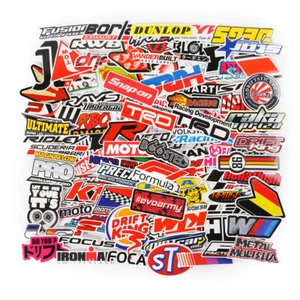 Automotive Sponsor JDM 100 Decals Stickers Pack V1 Car Racing Turbo Drift Lot - Picture 1 of 11