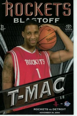 HOUSTON ROCKETS vs DETROIT PISTONS PROGRAMA 11-30-04 - TRACY MC GRADY (T-MAC) Foto 1 de 3