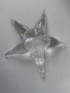 Vintage Art Glass Starfish by RFB  Made in Sweden Paperweight with Bubbles - Picture 1 of 12