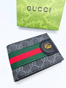 Special Gucci Ophidia GG Web Supreme Bi-Fold Limited Edition Leather Wallet - Picture 1 of 6