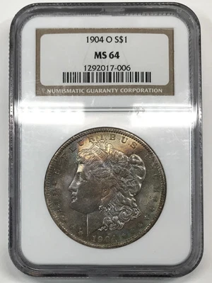 1904-O Morgan Silver Dollar NGC MS-64 *Rainbow Toning* - Image 1 of 4