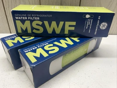 GENUINE GE MSWF Refrigerator Water Filter, 3 Pack New Sealed! GENERAL ELECTRIC - Image 1 of 4